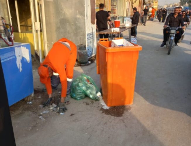 آغاز طرح نظافت و جارو‌زنی خیابان به خیابان در کربلای معلی