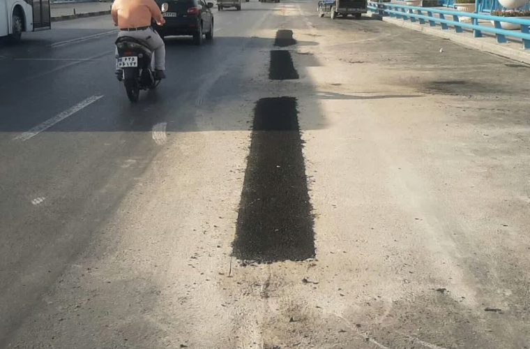 اصلاح و رفع خطر حفره‌های پل بزرگمهر