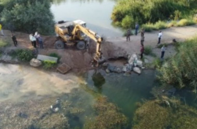 سرریز خروجی دریاچه ذوب آهن تخریب شد