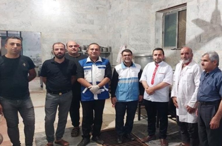 نظارت بهداشتی شبکه دامپزشکی و شبکه بهداشت و درمان شهرستان خوروبیابانک از آشپزخانه‌های هیات‌های مذهبی در ایام اربعین حسینی