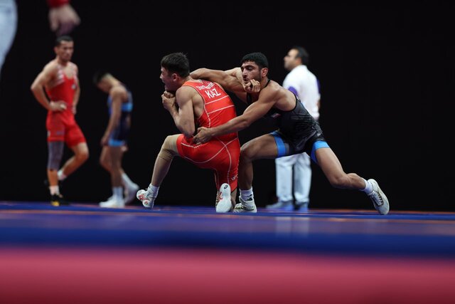 مدال برنز کشتی فرنگی بازیهای آسیایی بر گردن سهرابی مدال برنز کشتی فرنگی بازیهای آسیایی بر گردن سهرابی