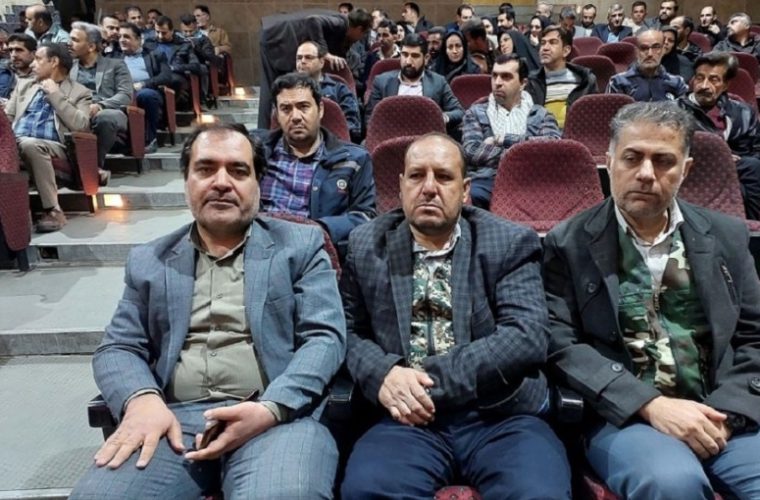 حضور ریاست و بسیجیان اداره مخابرات لنجان در همایش اقتدار بسیجیان