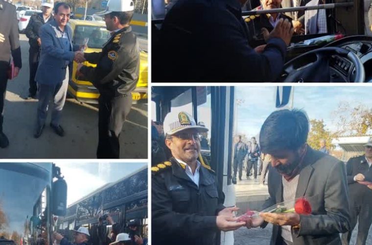تقدیر رئیس پلیس راهنمایی و رانندگی استان اصفهان از رانندگان حمل و نقل عمومی بمناسبت روز حمل ونقل تقدیر رئیس پلیس راهنمایی و رانندگی استان اصفهان از رانندگان حمل و نقل عمومی بمناسبت روز حمل ونقل