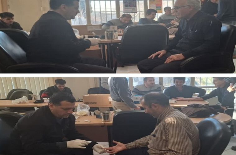 غربالگری فشار خون و دیابت در مخابرات فلاورجان