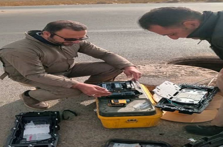 اتصال روستای مسلم آباد کاشان به شبکه فیبر نوری مخابرات