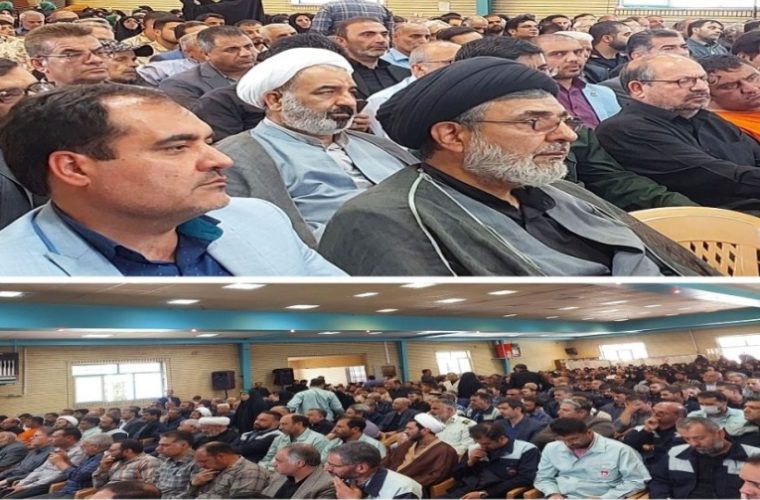 حضور رئیس مخابرات لنجان در مراسم بزرگداشت شهدای خدمت