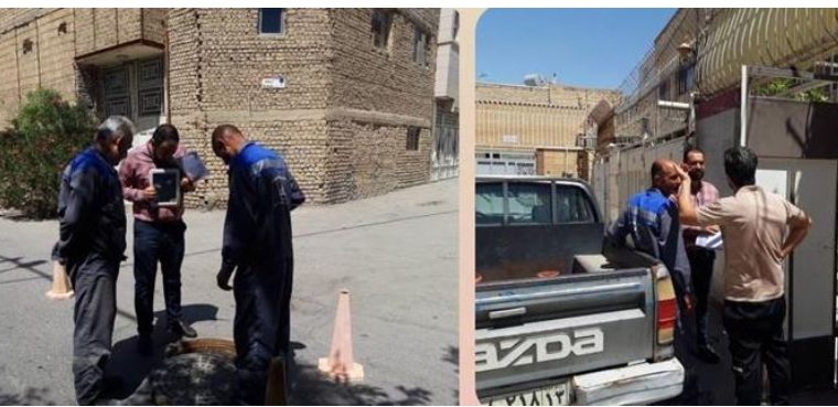 کشف انشعاب فاضلاب غیرمجاز در آبفا منطقه چهار اصفهان