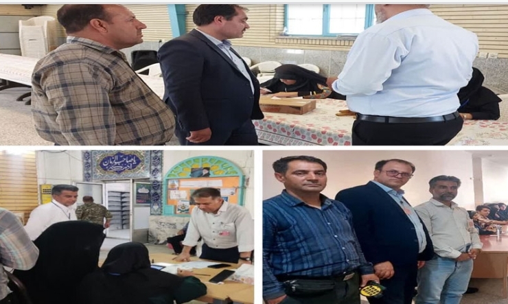 بازدید رئیس مخابرات لنجان از شعب اخذ رأی تحت پوشش