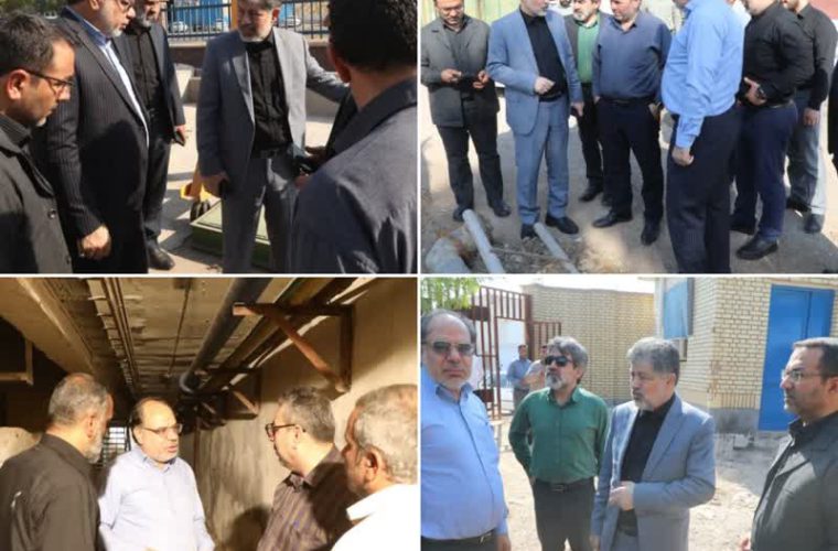 بازدید معاون منابع انسانی و مدیر کل آبفا کشور از تصفیه خانه آب و ایستگاه های فاضلاب اهواز