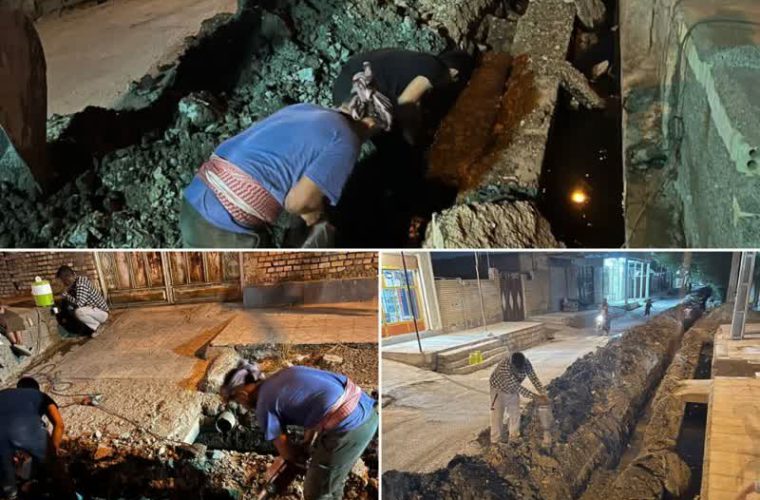 آغاز عملیات توسعه شبکه توزیع آب در کوی سیاحیِ اهواز