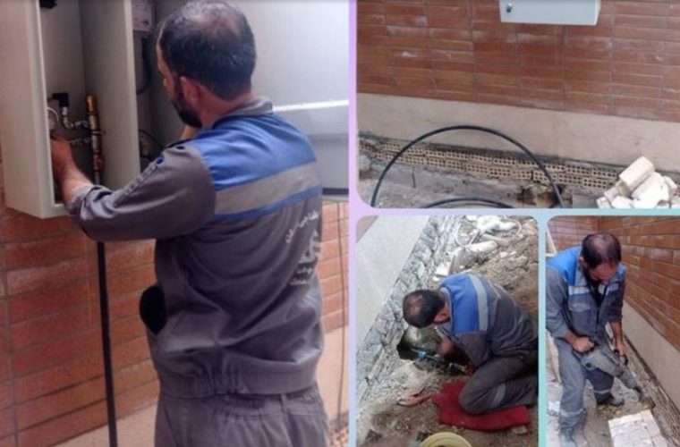 نصب یک دستگاه  تابلوی فشارسنج در منطقه چهار اصفهان