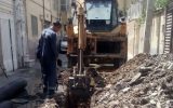 اصلاح شبکه فاضلاب خیابان شیخ مفید  توسط آبفا منطقه ۲