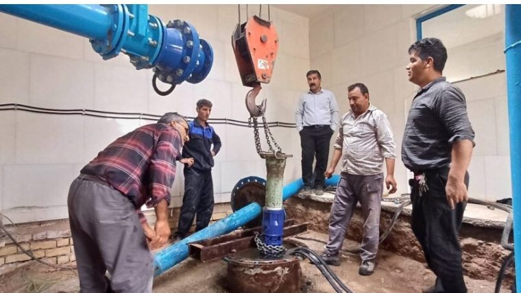 تعویض الکترو پمپ ایستگاه پمپاژ مشکنان کوهپایه تعویض الکترو پمپ ایستگاه پمپاژ مشکنان کوهپایه