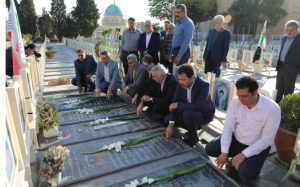 تجدید میثاق مدیران شورای انسجام بخشی صنعت آب و برق استان با شهدای گرانقدر انقلاب و دفاع مقدس