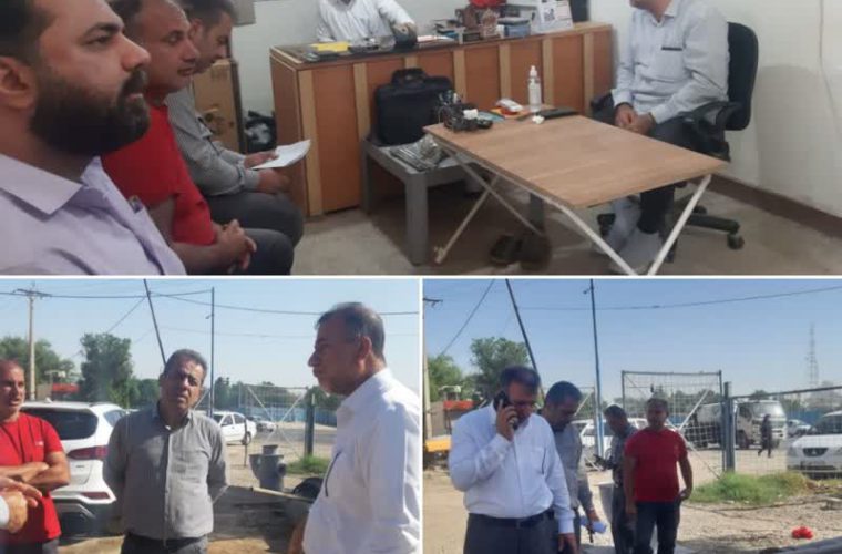 بازدیدمدیرعامل شرکت آب و فاضلاب اهواز از تصفیه خانه فاضلاب چنیبه و پست امداد فاضلاب فرهنگ شهر