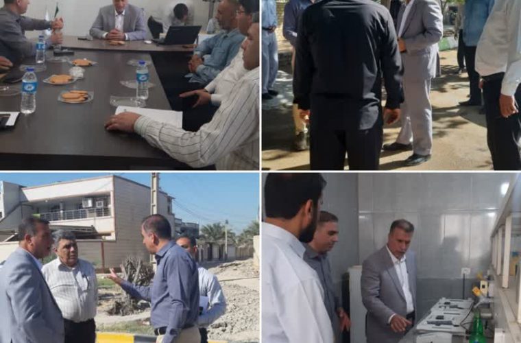 با حضور مدیرعامل شرکت آبفا اهواز در شهرستان باوی؛  از تاسیسات آبرسانی شهر ملاثانی بازدید میدانی انجام شد