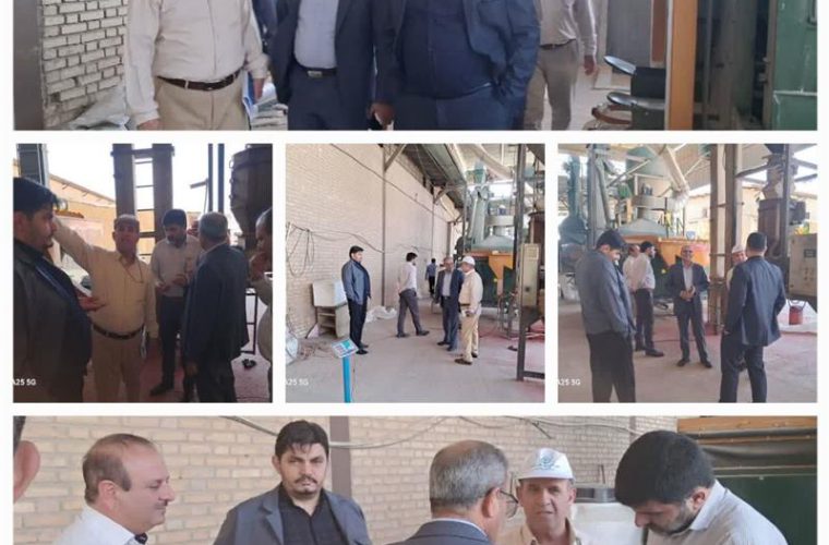 بازدید مسئولین تعاون روستایی خوزستان از دستگاه بوجاری اتحادیه تعاون روستایی شهرستان اهواز