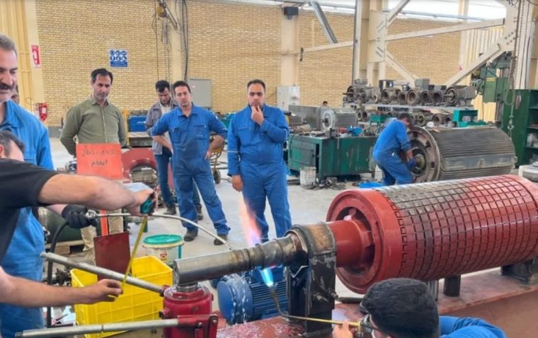 بازسازی و تعمیر الکتروموتور حیاتی ۸۶۰۱A پالایشگاه جنوبی در مشعل‌پویا