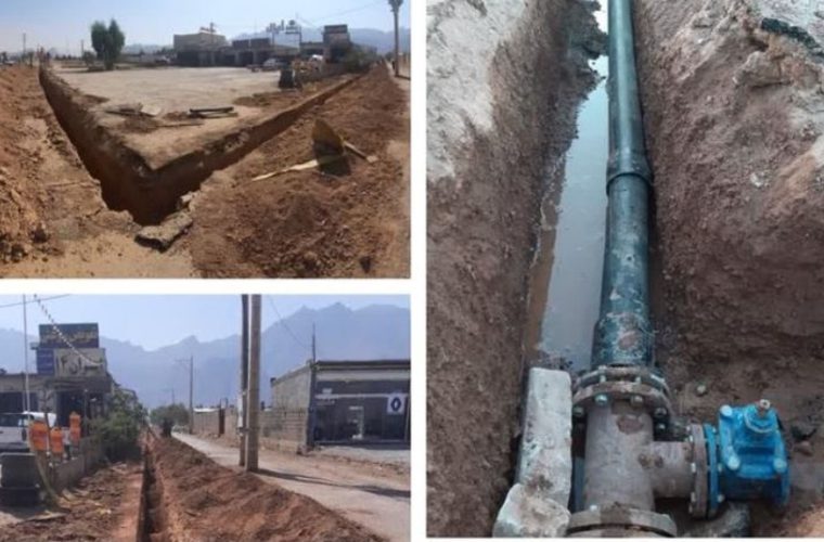 توسعه شبکه توزیع آب در خیابان‌های منتهی به اتوبان خلیج فارس