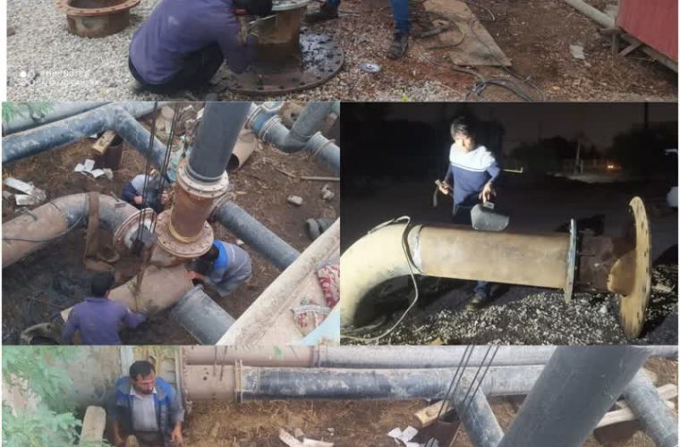 💢مانی فول ایستگاه پمپاژ فاضلاب چنیبه تعویض شد