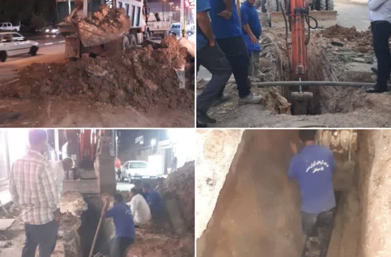 🔰خط خروجی فاضلاب منطقه گلستان اهواز اصلاح شد 🔰خط خروجی فاضلاب منطقه گلستان اهواز اصلاح شد