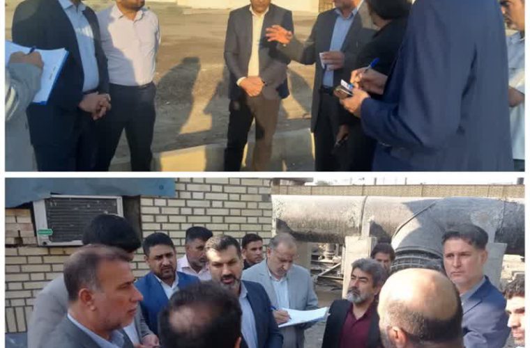 🔸با حضور مدیرعامل شرکت آب و فاضلاب اهواز انجام شد؛ 🔻بازدید از تصفیه خانه فاضلاب غرب و پروژه‌های شبکه فاضلاب در اهواز