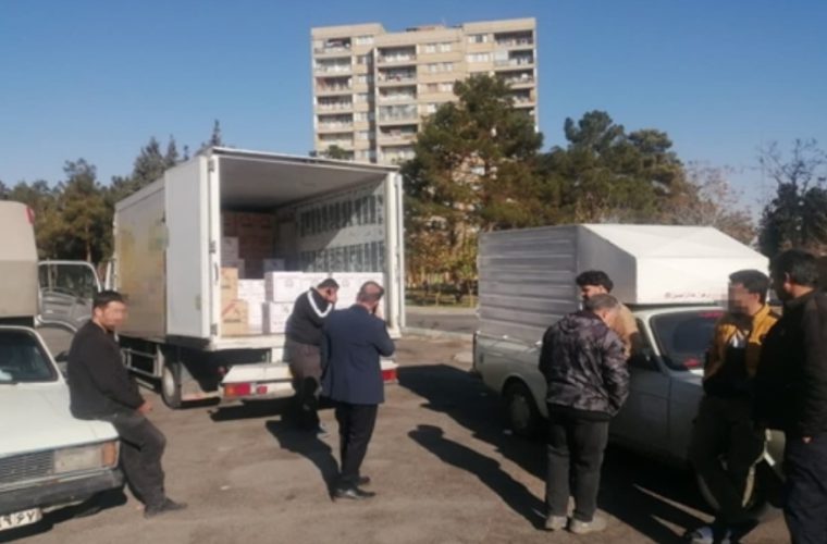 توقیف کامیون حامل محموله تخم مرغ فاقد مجوز حمل بهداشتی توسط شبکه دامپزشکی لنجان