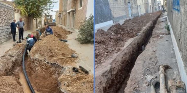 اصلاح شبکه آب در منطقه فلاورجان