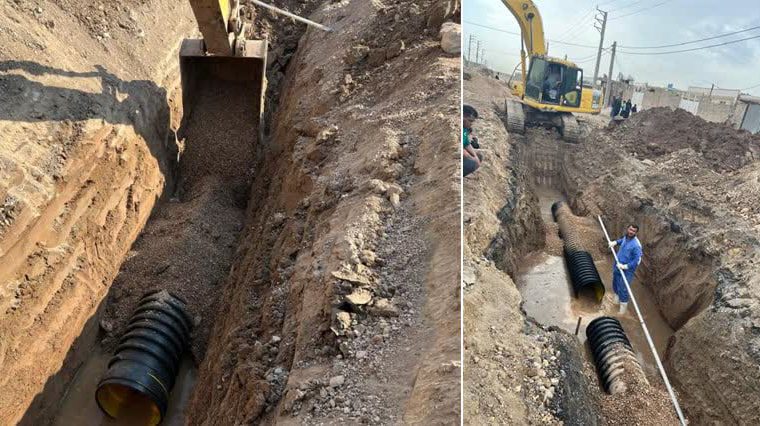 💢اتمام پروژه‌ی‌ توسعه شبکه فاضلاب ۳ خیابان فرعی کوی سیاحی