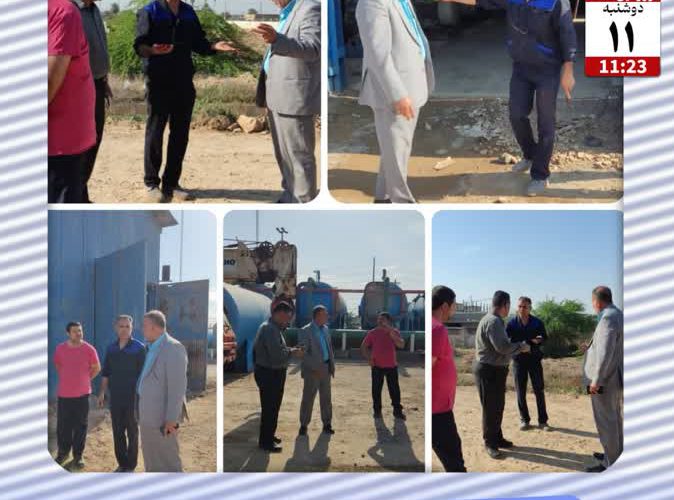 🔰بازدید مدیرعامل شرکت آب و فاضلاب اهواز از تصفیه‌خانه شهدای کوت عبدالله