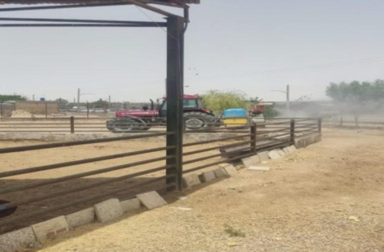 ۱۸ هکتار از مساحت میدان دام و کشتارگاه صنعتی دام شهرستان اصفهان سم پاشی شد