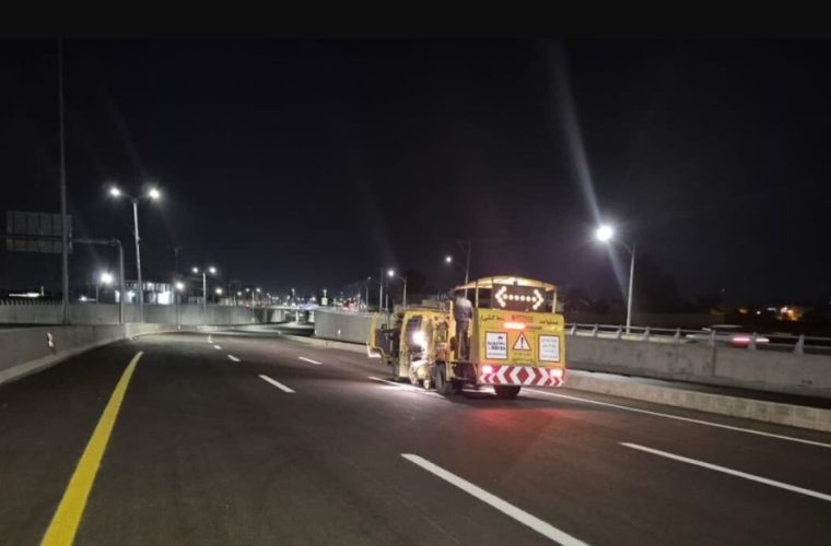 از اجرای فرایند گسترده خط‌کشی در هلال ترافیکی شرق اصفهان