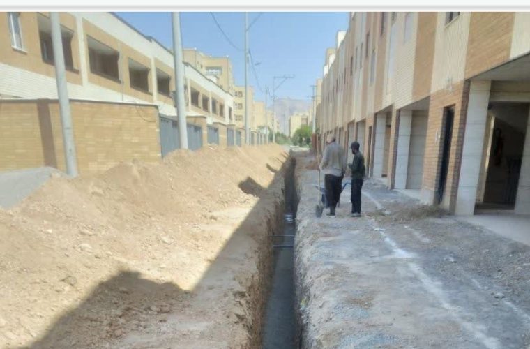 پایان عملیات لوله‌گذاری آب و فاضلاب فاز نخست واحدهای مسکن ملی شهرضا